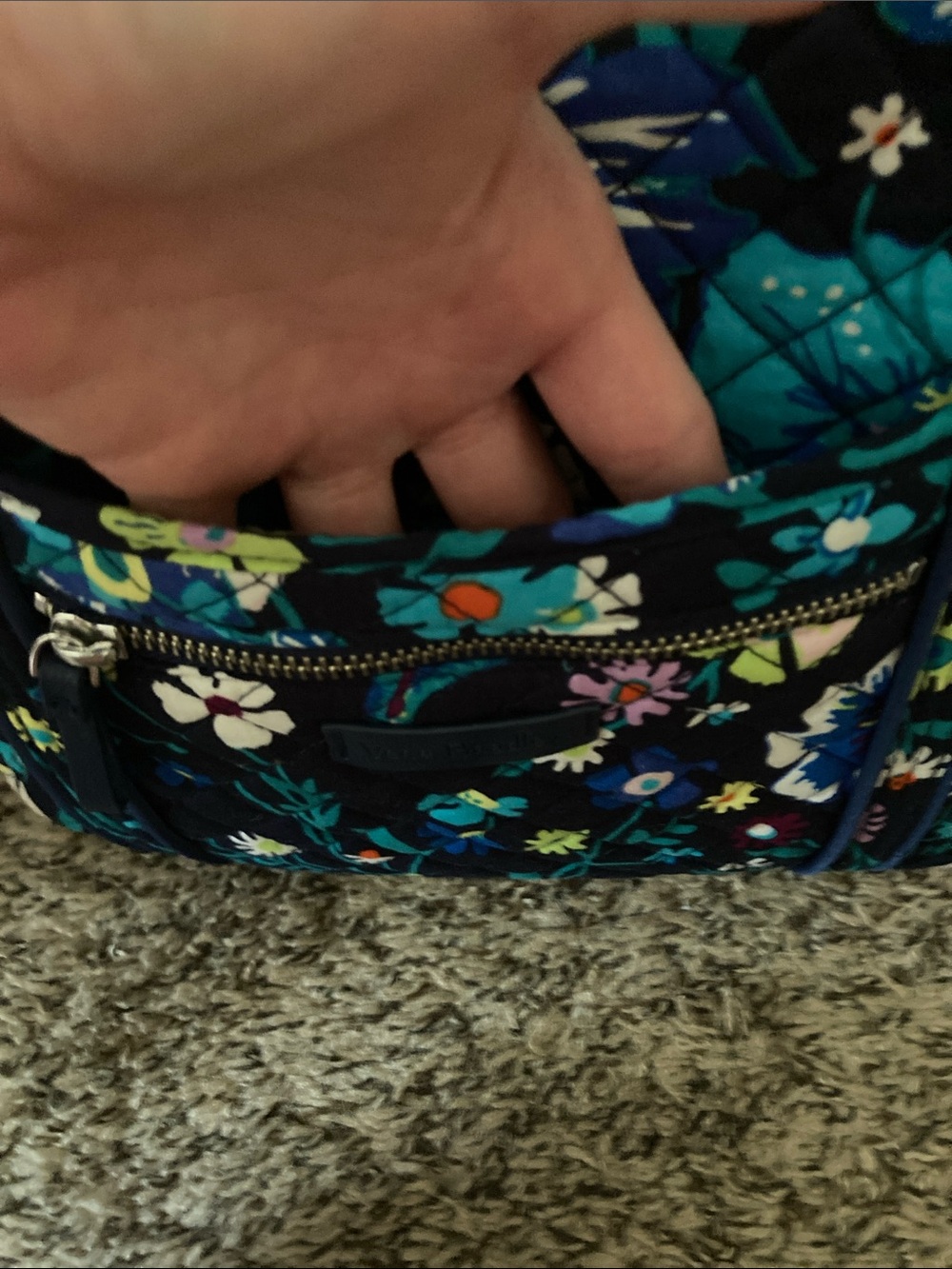 Vera Bradley Navy Moonlight Tote Bag - Picture 6 of 14